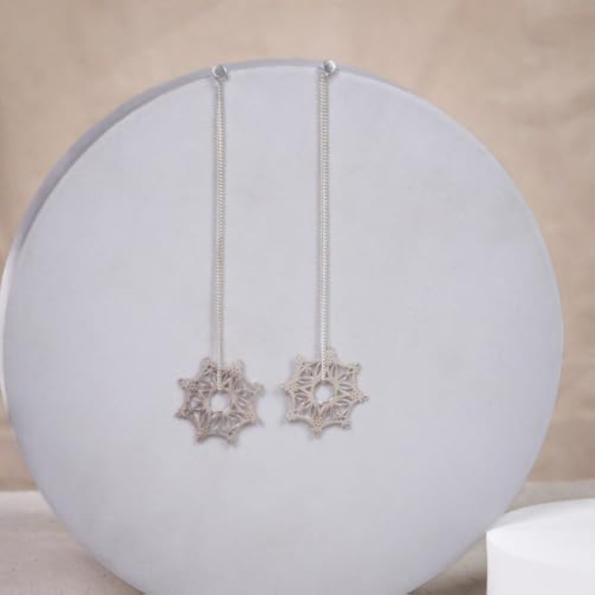 Women's House of Silver Filigree Dangler Earrings, Gift Idea
